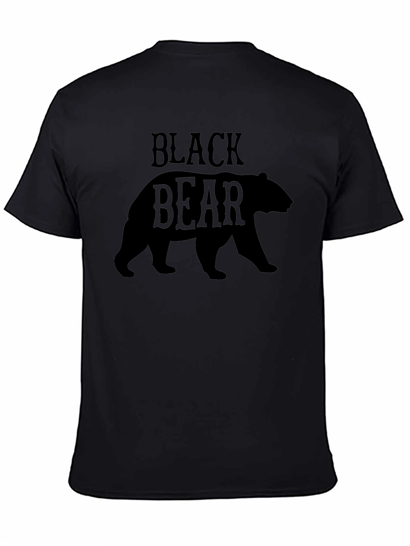Black Bear Graphic Tee - Stylish Wildlife Design