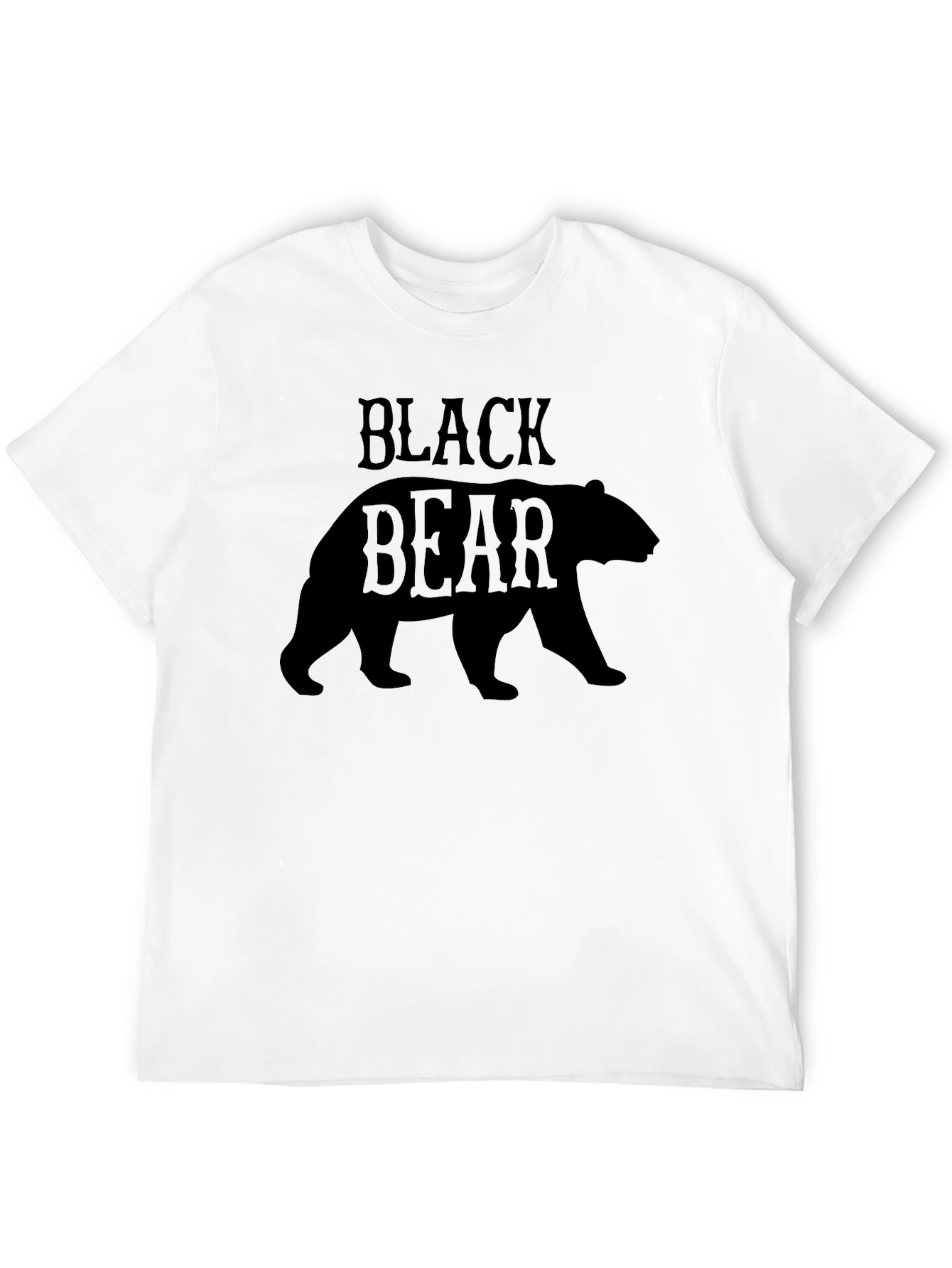 Black Bear Graphic Tee - Stylish Wildlife Design