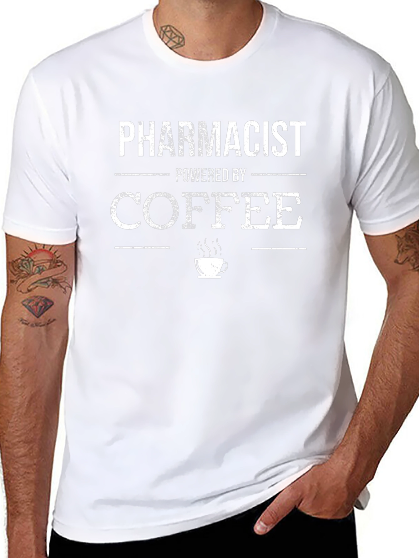Pharmacist Powered by Coffee Graphic Tee