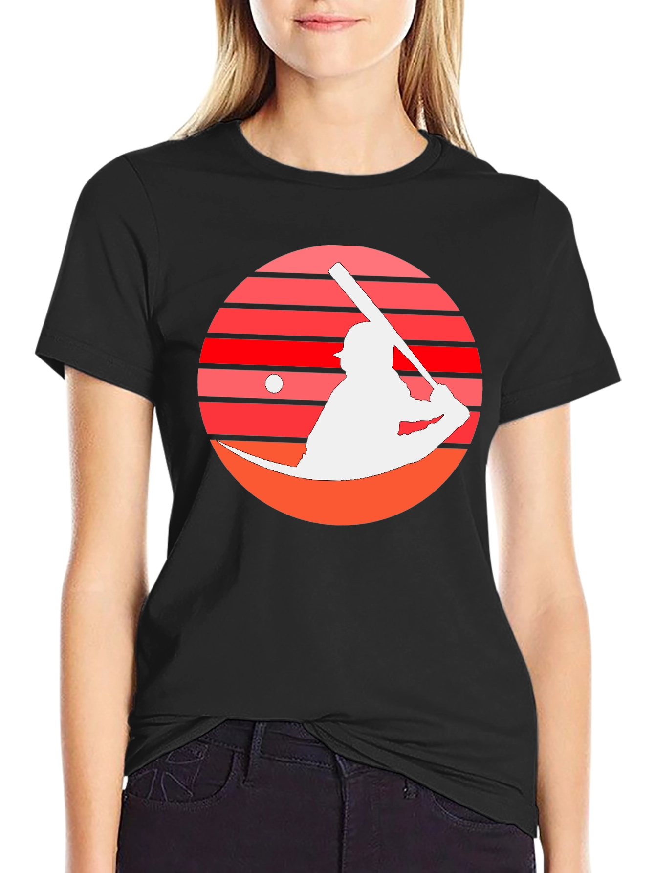 Baseball Sunset Graphic Tee - Retro Style