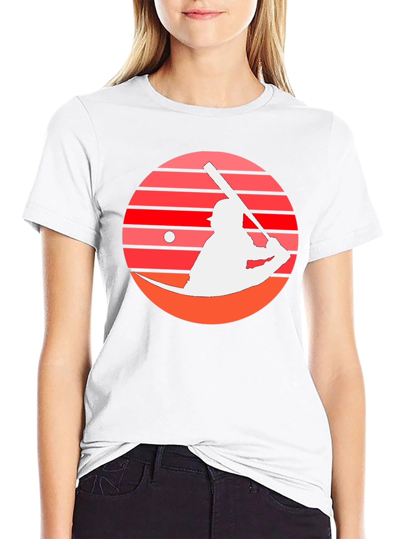 Baseball Sunset Graphic Tee - Retro Style