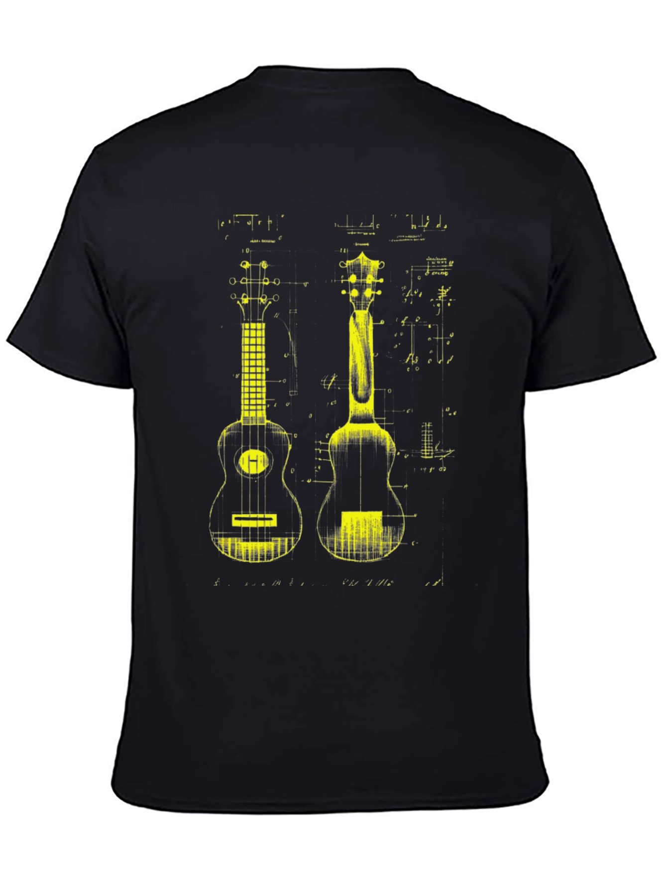 Ukulele Blueprint Graphic Tee