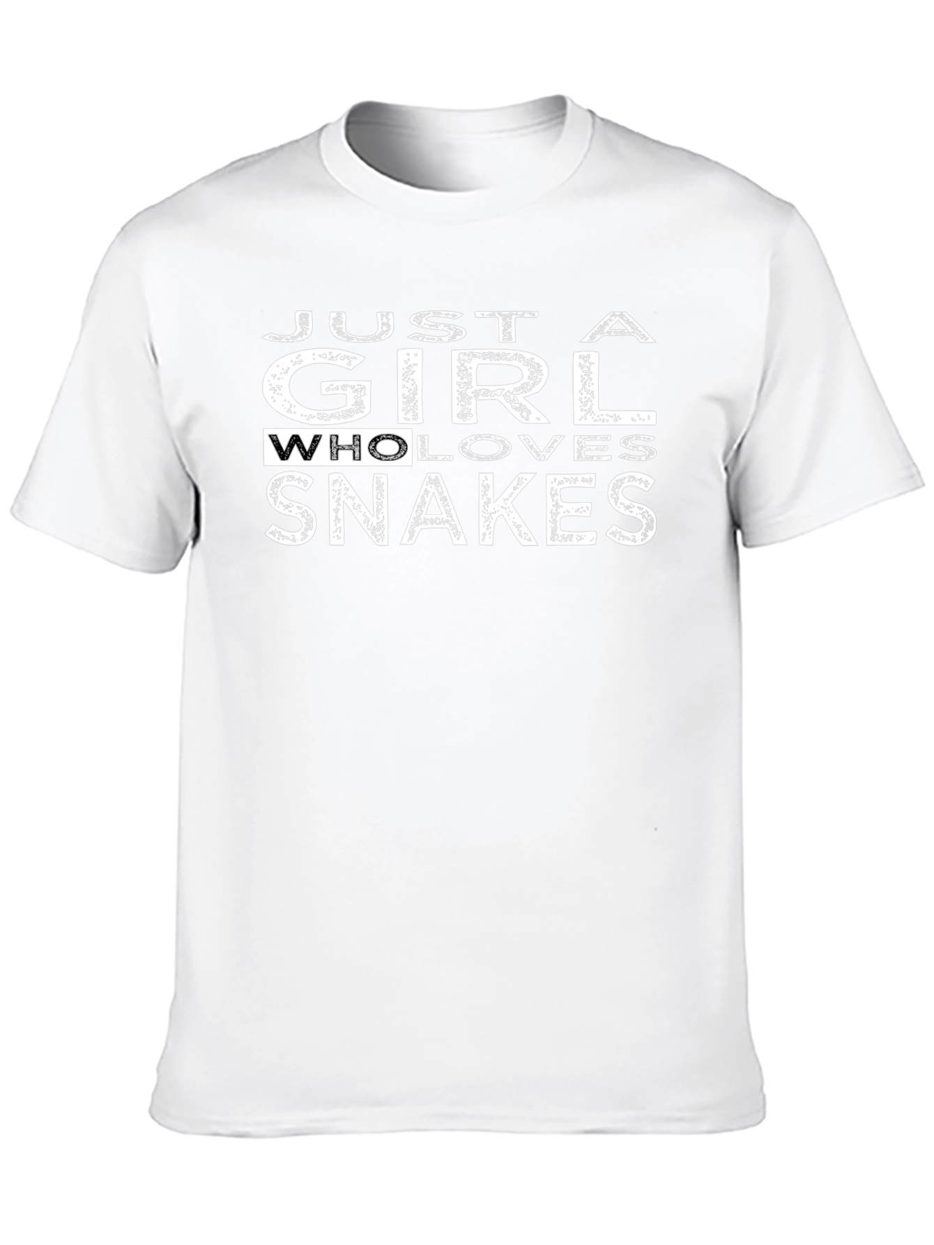Just a Girl Who Loves Snakes Black Graphic Tee
