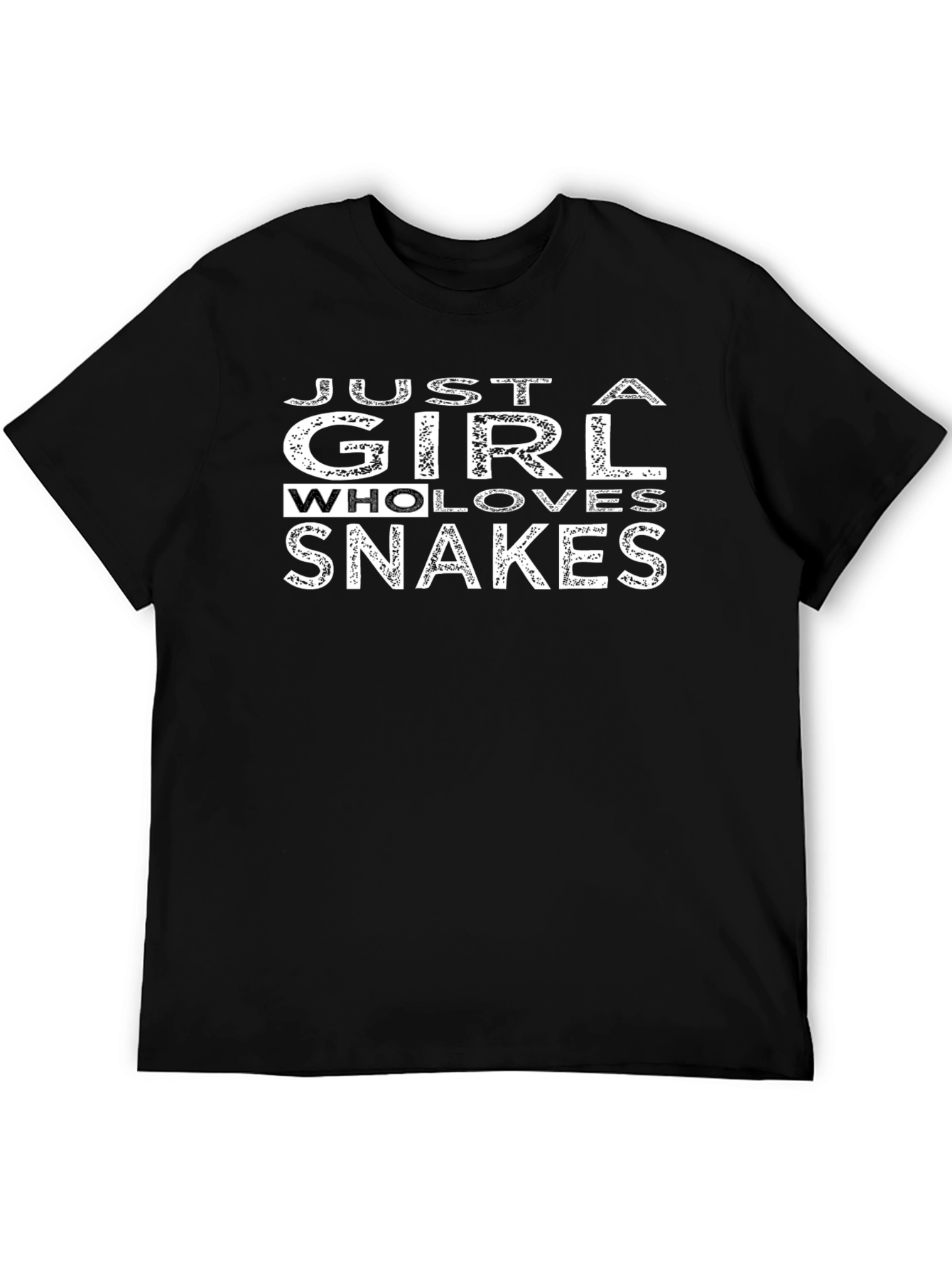 Just a Girl Who Loves Snakes Black Graphic Tee