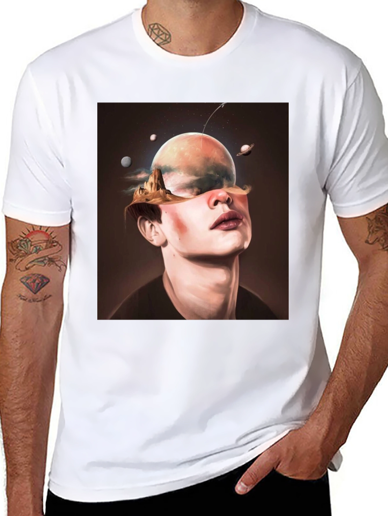 Surreal Headscape Graphic T-Shirt