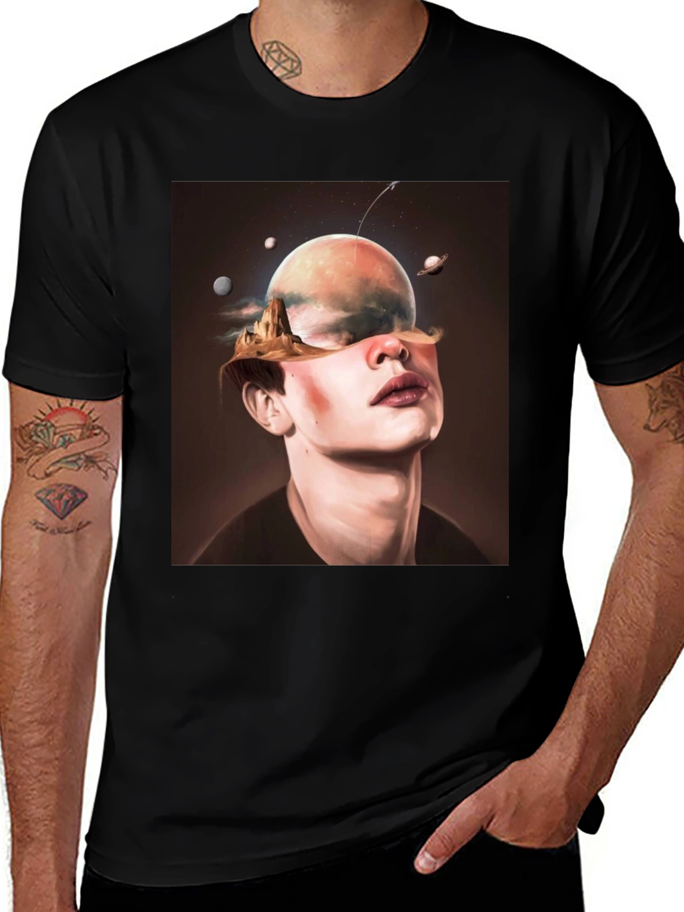 Surreal Headscape Graphic T-Shirt