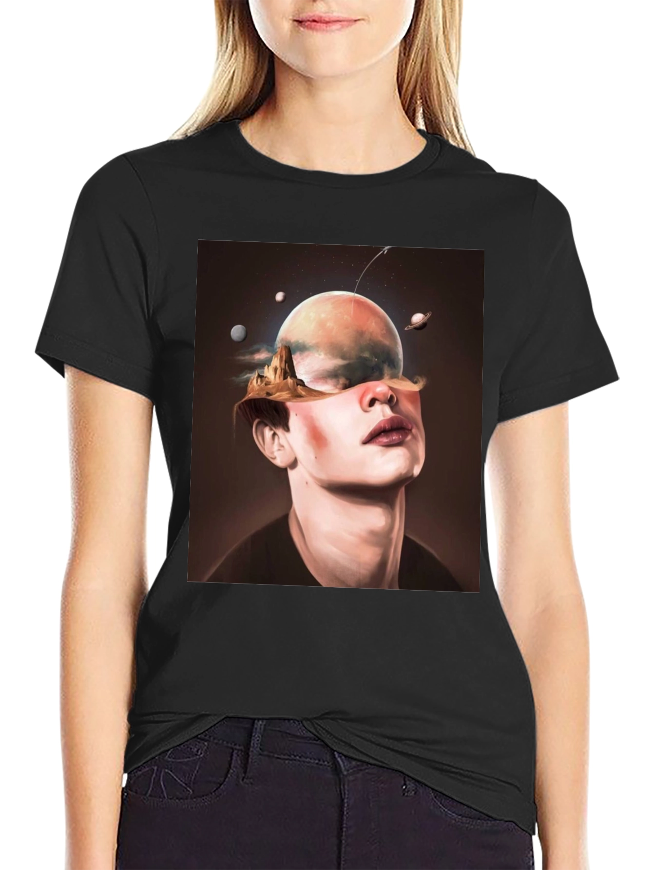 Surreal Headscape Graphic T-Shirt