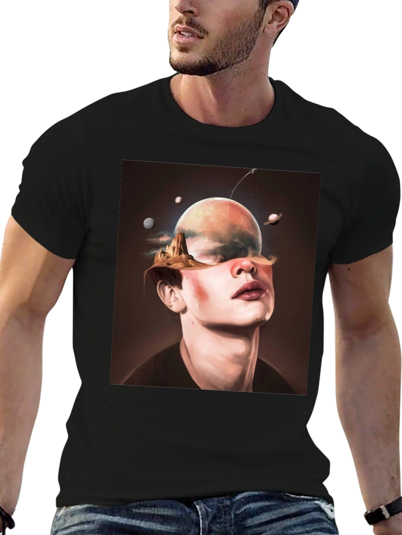 Surreal Headscape Graphic T-Shirt
