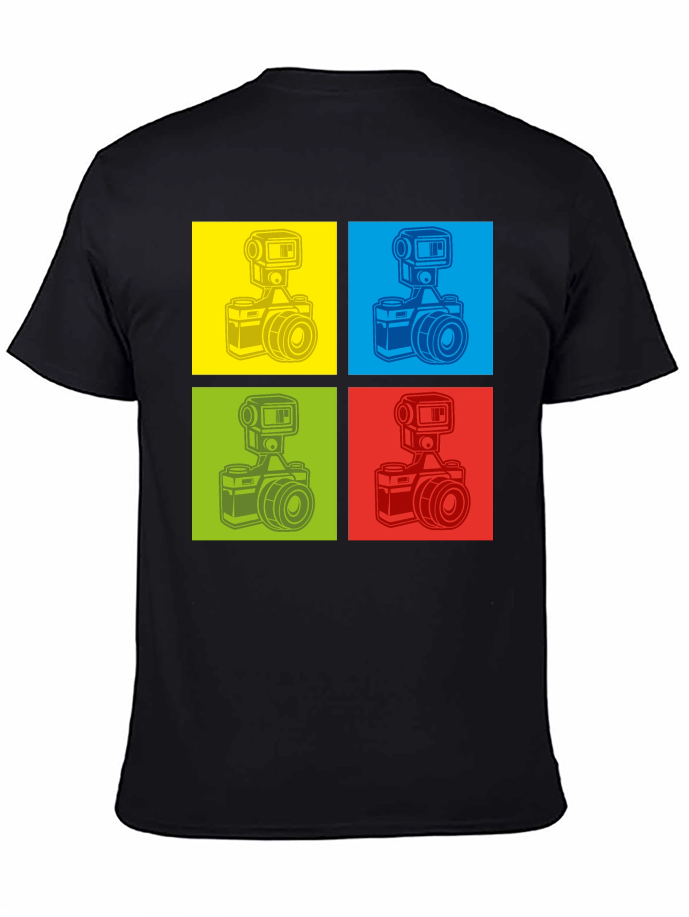 Retro Camera Graphic T-Shirt - Pop Art Design