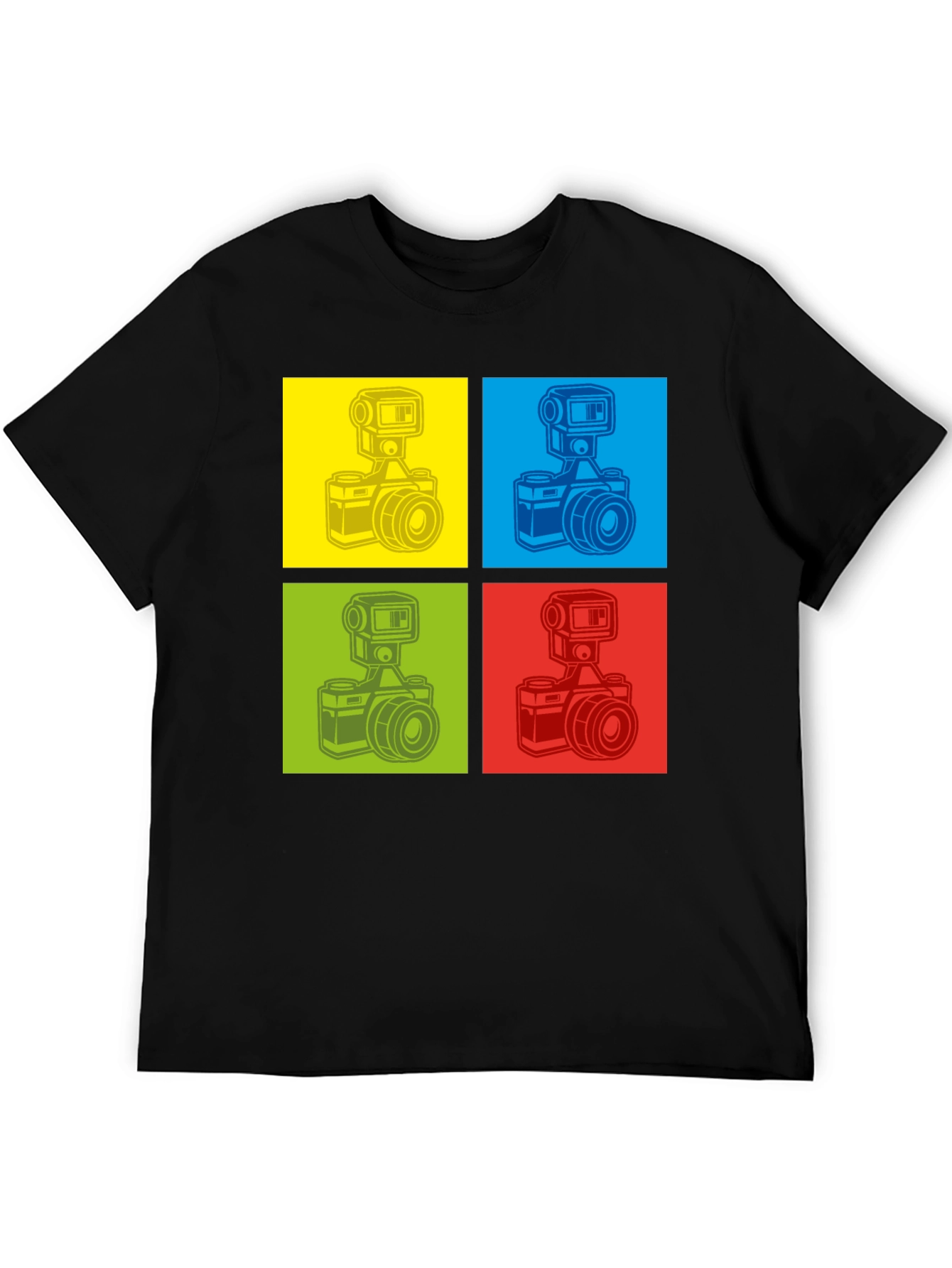 Retro Camera Graphic T-Shirt - Pop Art Design