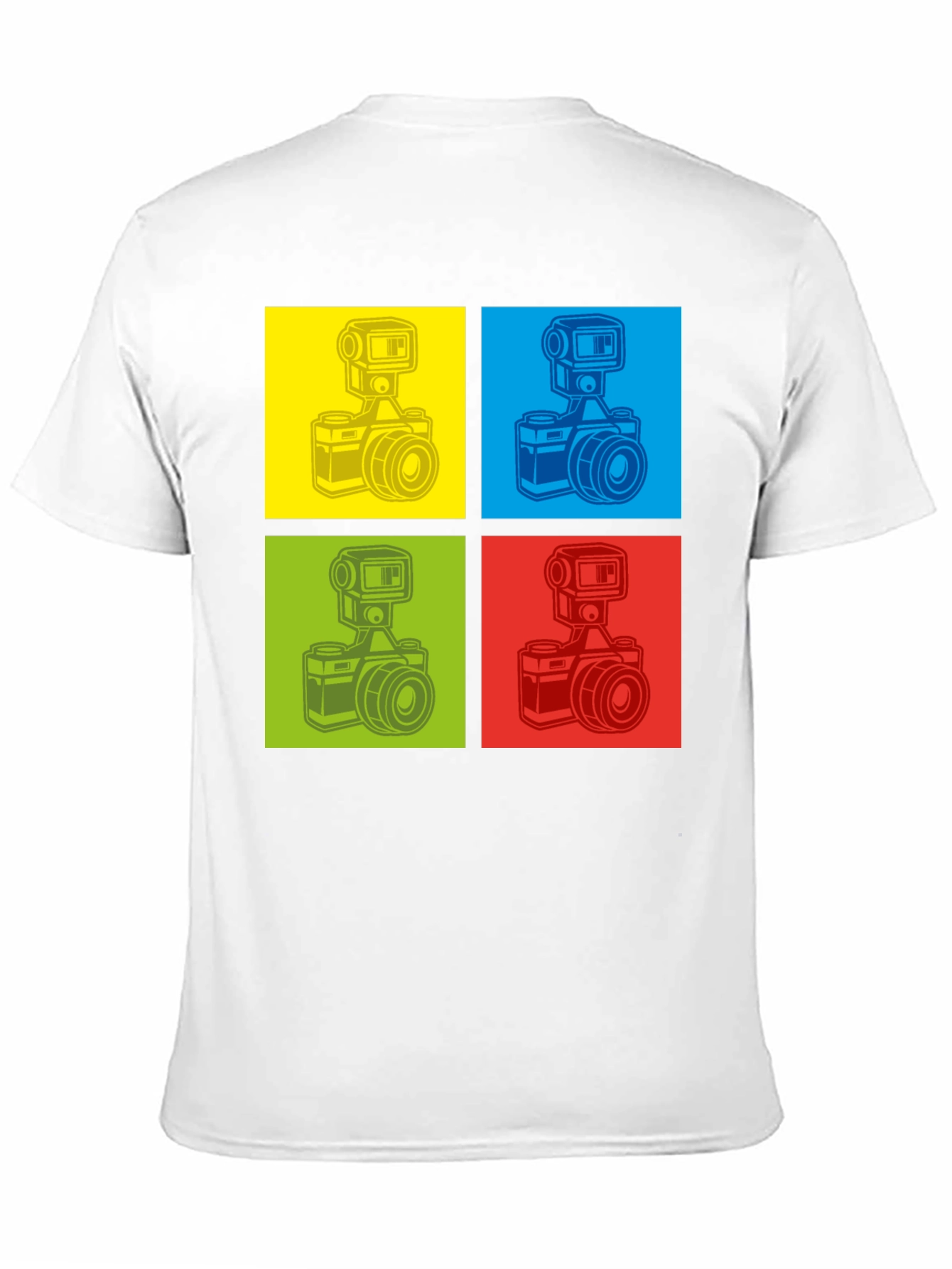 Retro Camera Graphic T-Shirt - Pop Art Design