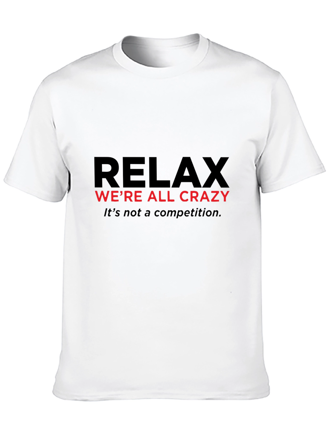 Relax Crazy Graphic Tee - Mens Black Cotton T-Shirt
