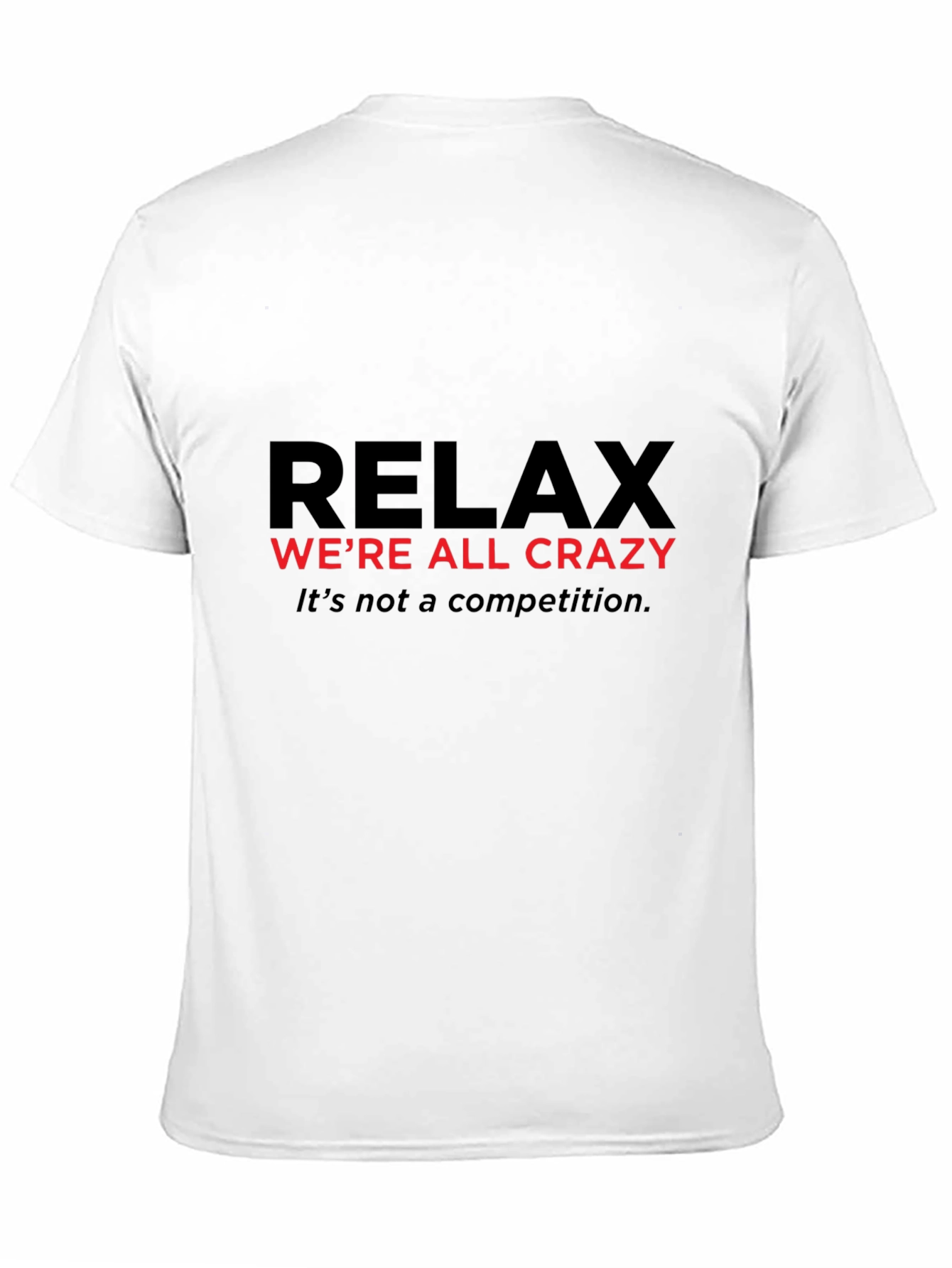 Relax Crazy Graphic Tee - Mens Black Cotton T-Shirt