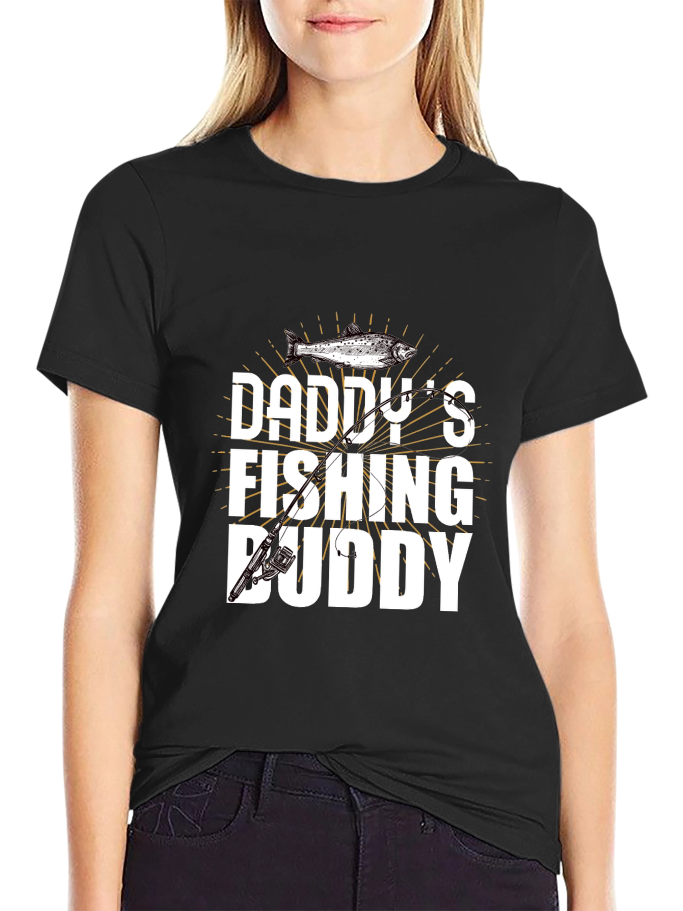 Daddys Fishing Buddy Graphic T-Shirt