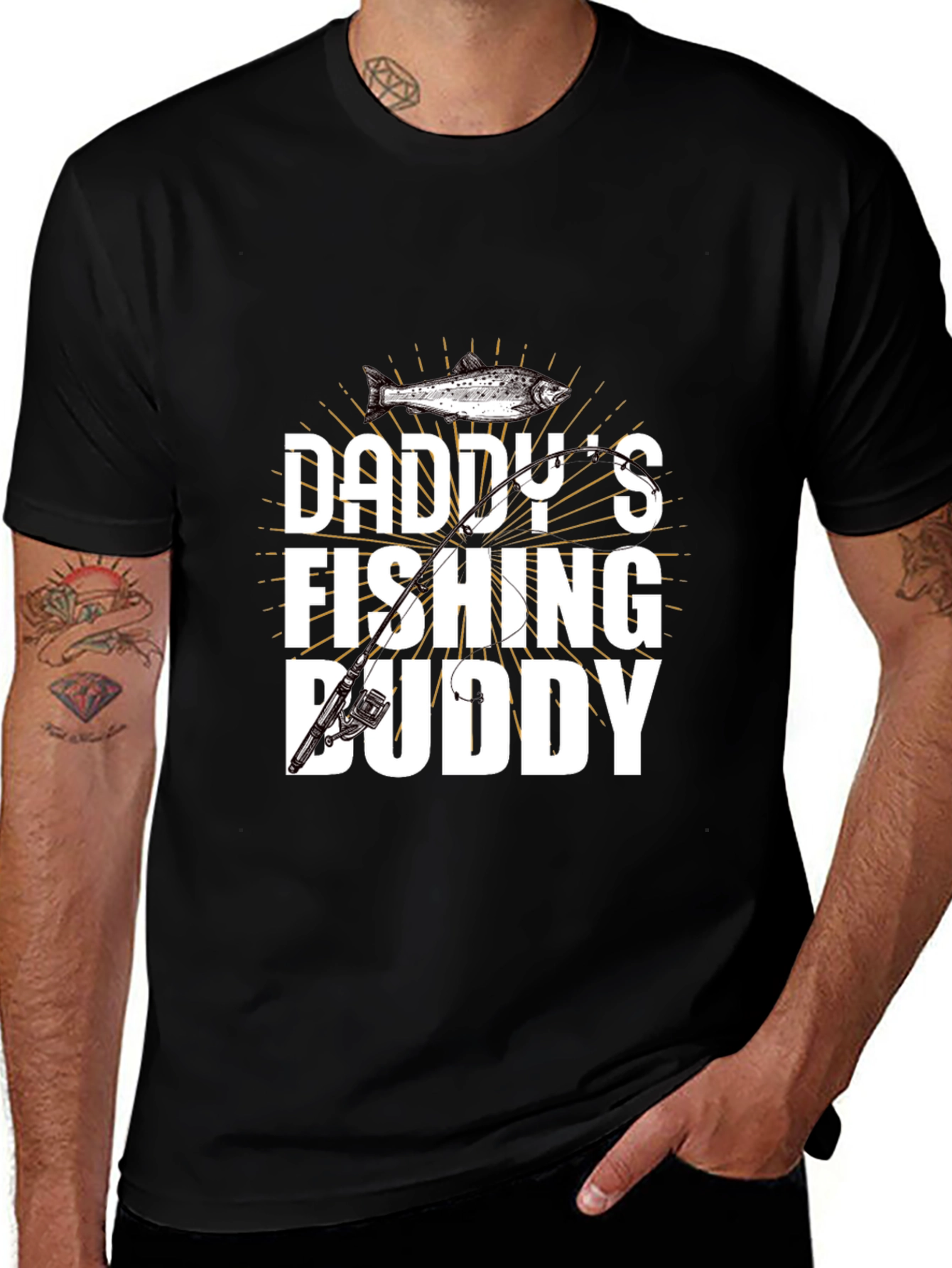 Daddys Fishing Buddy Graphic T-Shirt