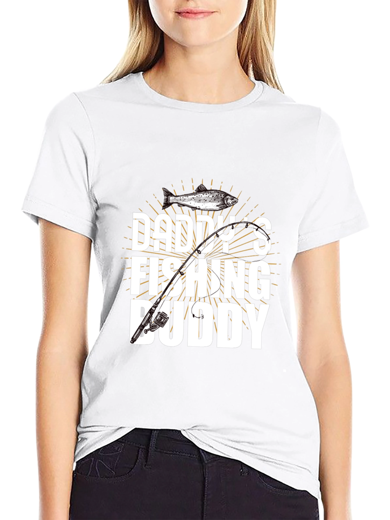 Daddys Fishing Buddy Graphic T-Shirt
