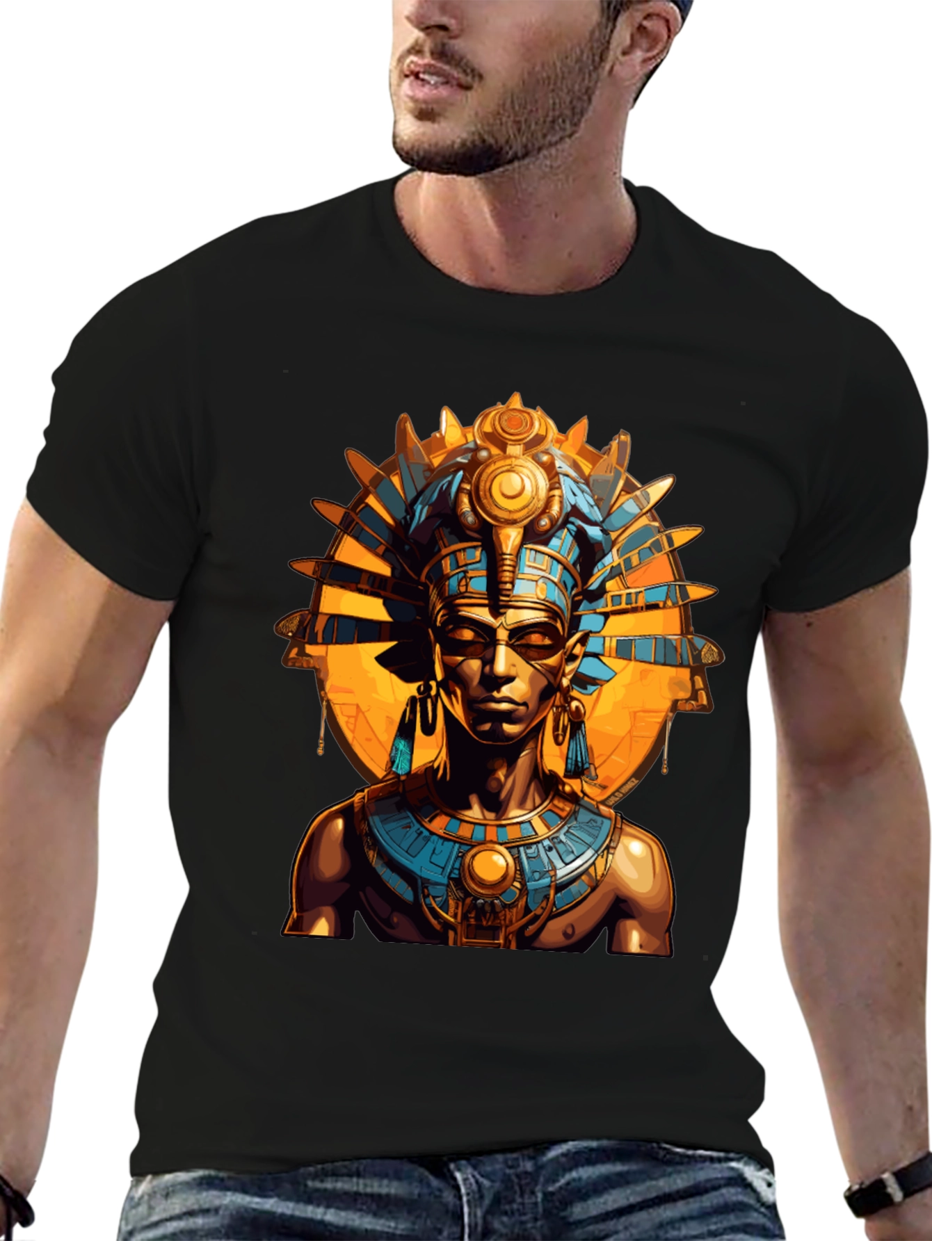 Egyptian Pharaoh Graphic T-Shirt - Stylish Ancient Design