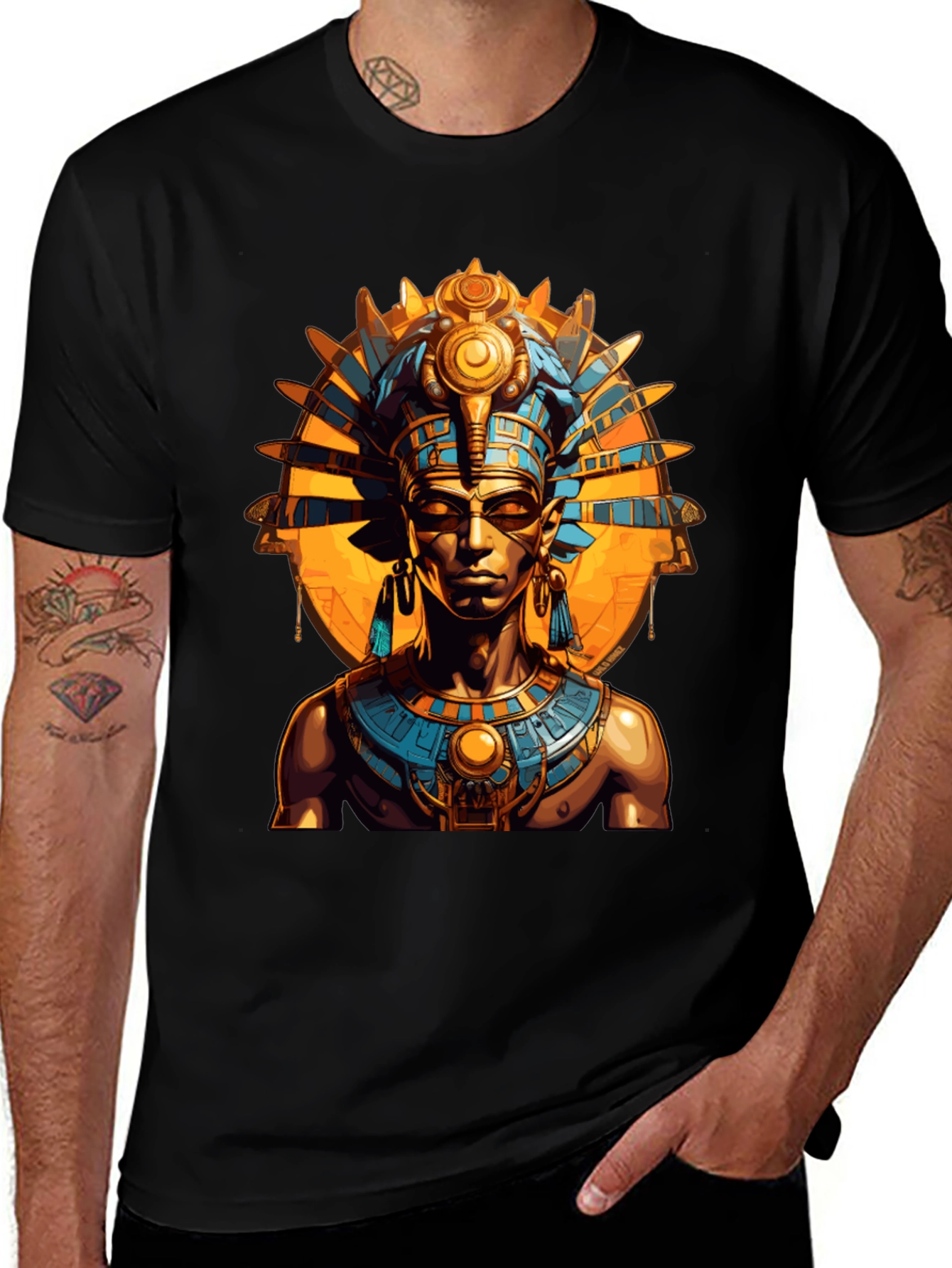 Egyptian Pharaoh Graphic T-Shirt - Stylish Ancient Design