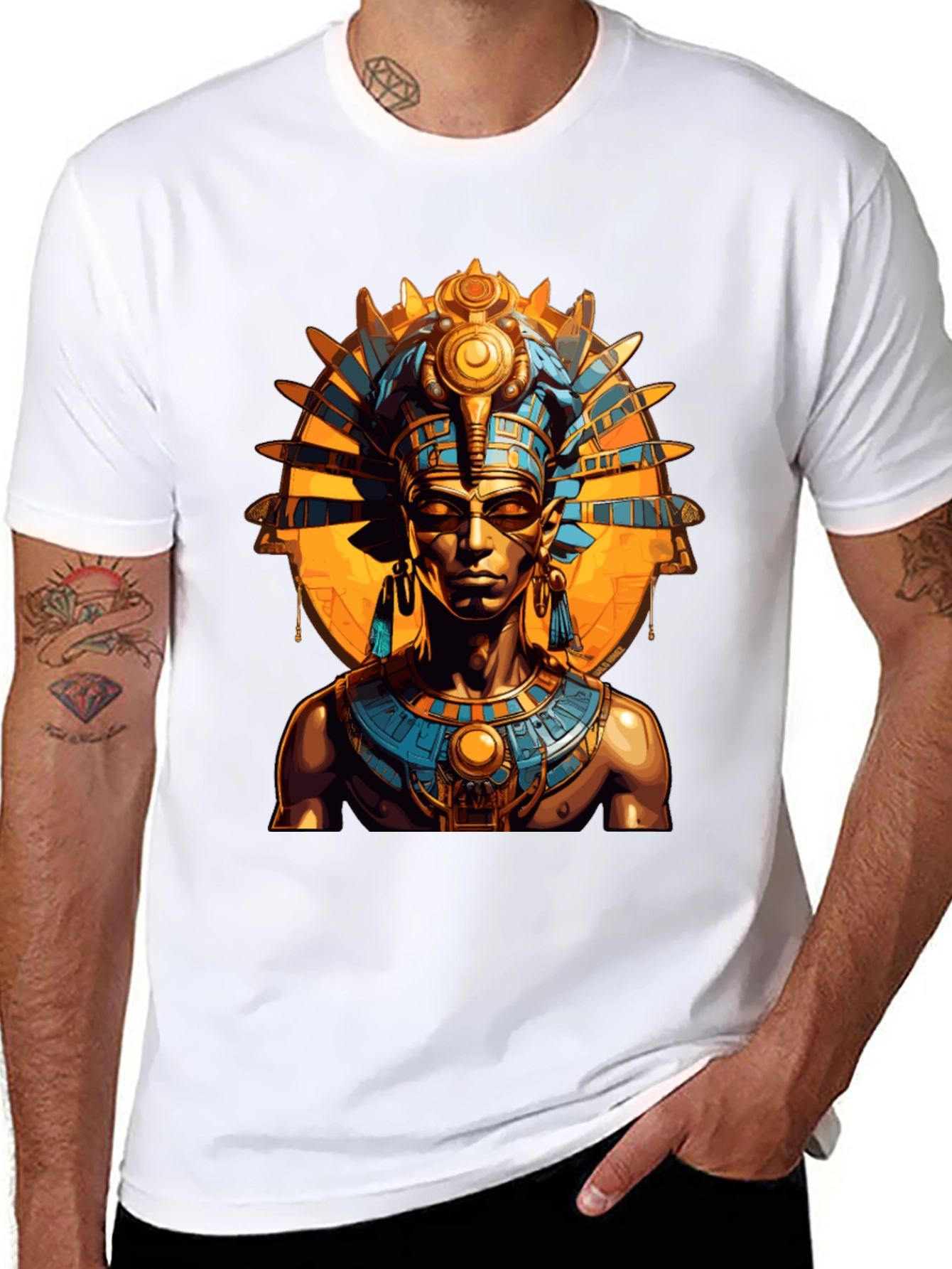 Egyptian Pharaoh Graphic T-Shirt - Stylish Ancient Design