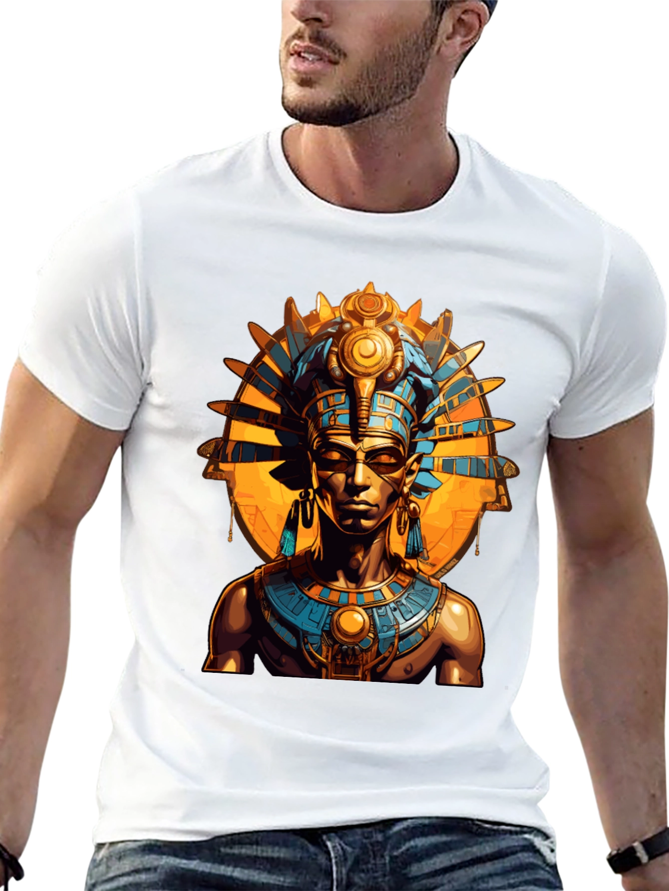 Egyptian Pharaoh Graphic T-Shirt - Stylish Ancient Design