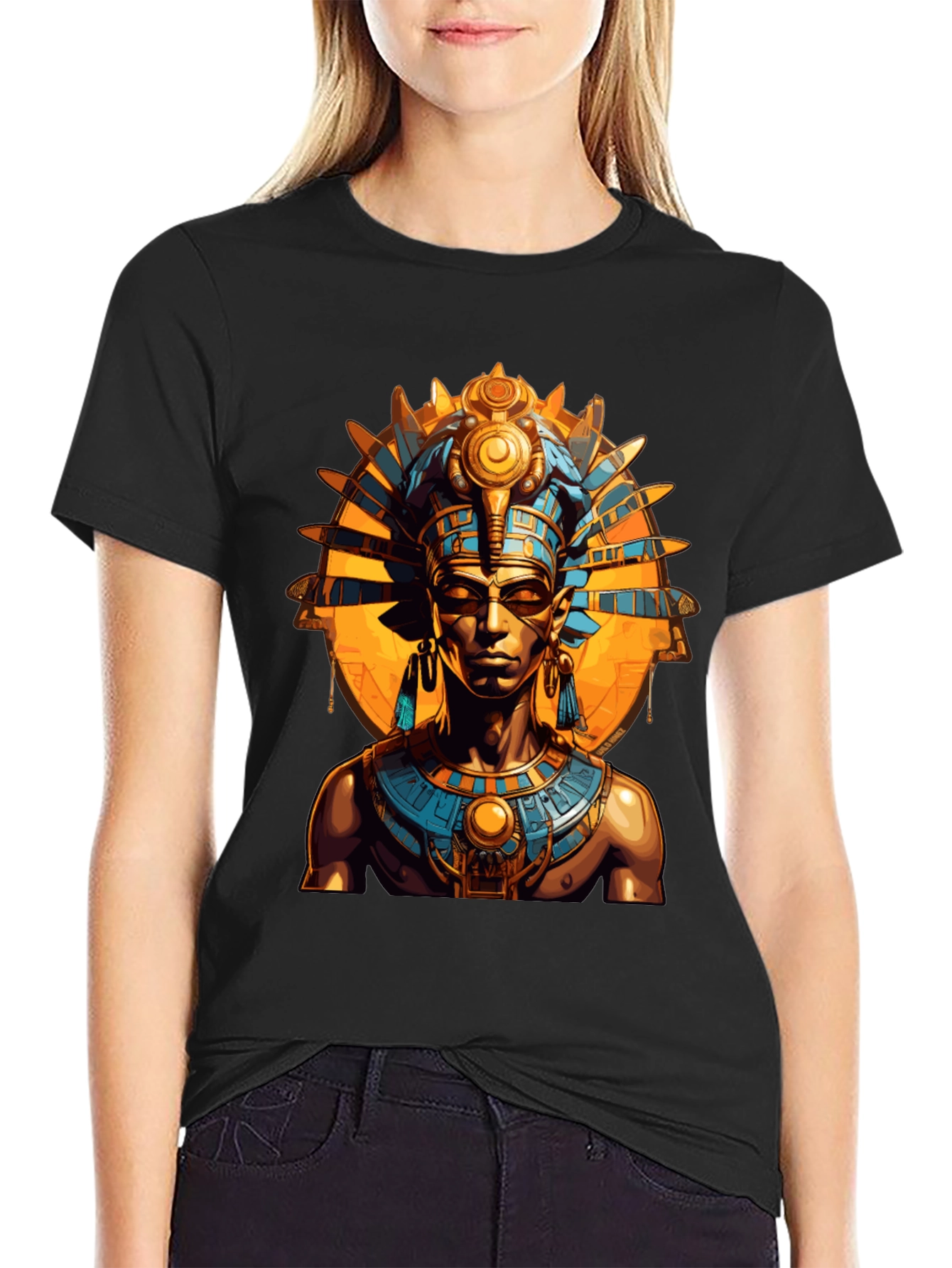 Egyptian Pharaoh Graphic T-Shirt - Stylish Ancient Design