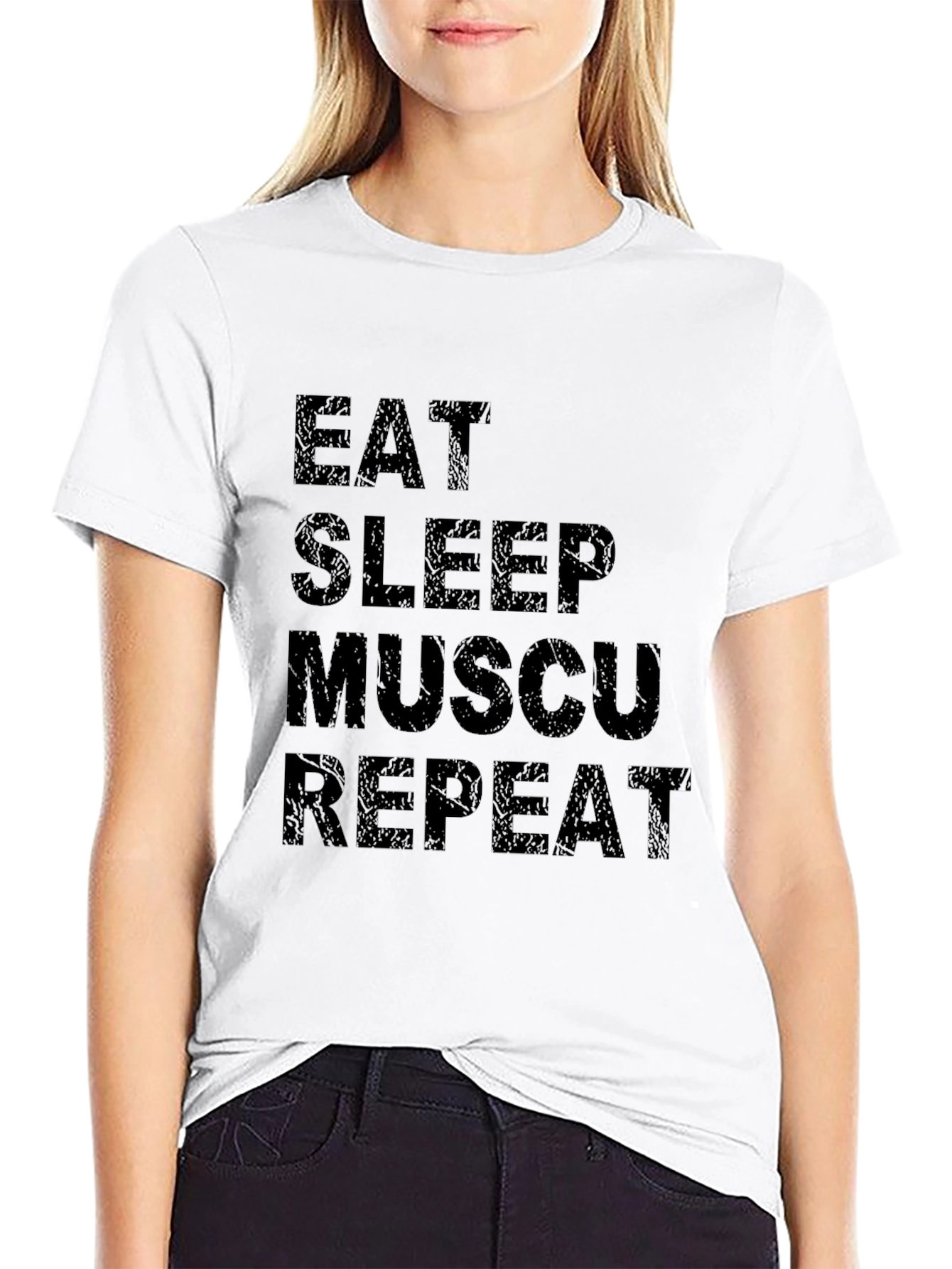 Eat Sleep Muscle Repeat Graphic Tee