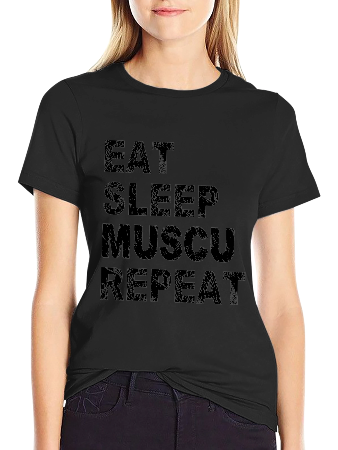 Eat Sleep Muscle Repeat Graphic Tee