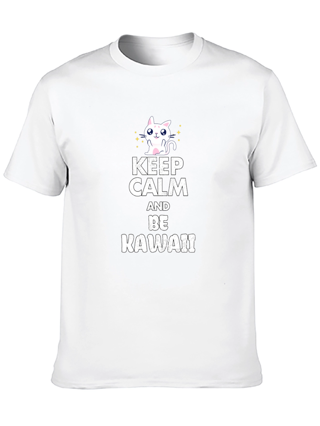 Keep Calm Be Kawaii Black T-Shirt