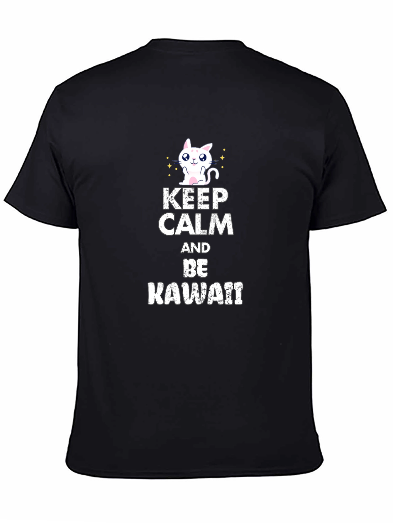 Keep Calm Be Kawaii Black T-Shirt