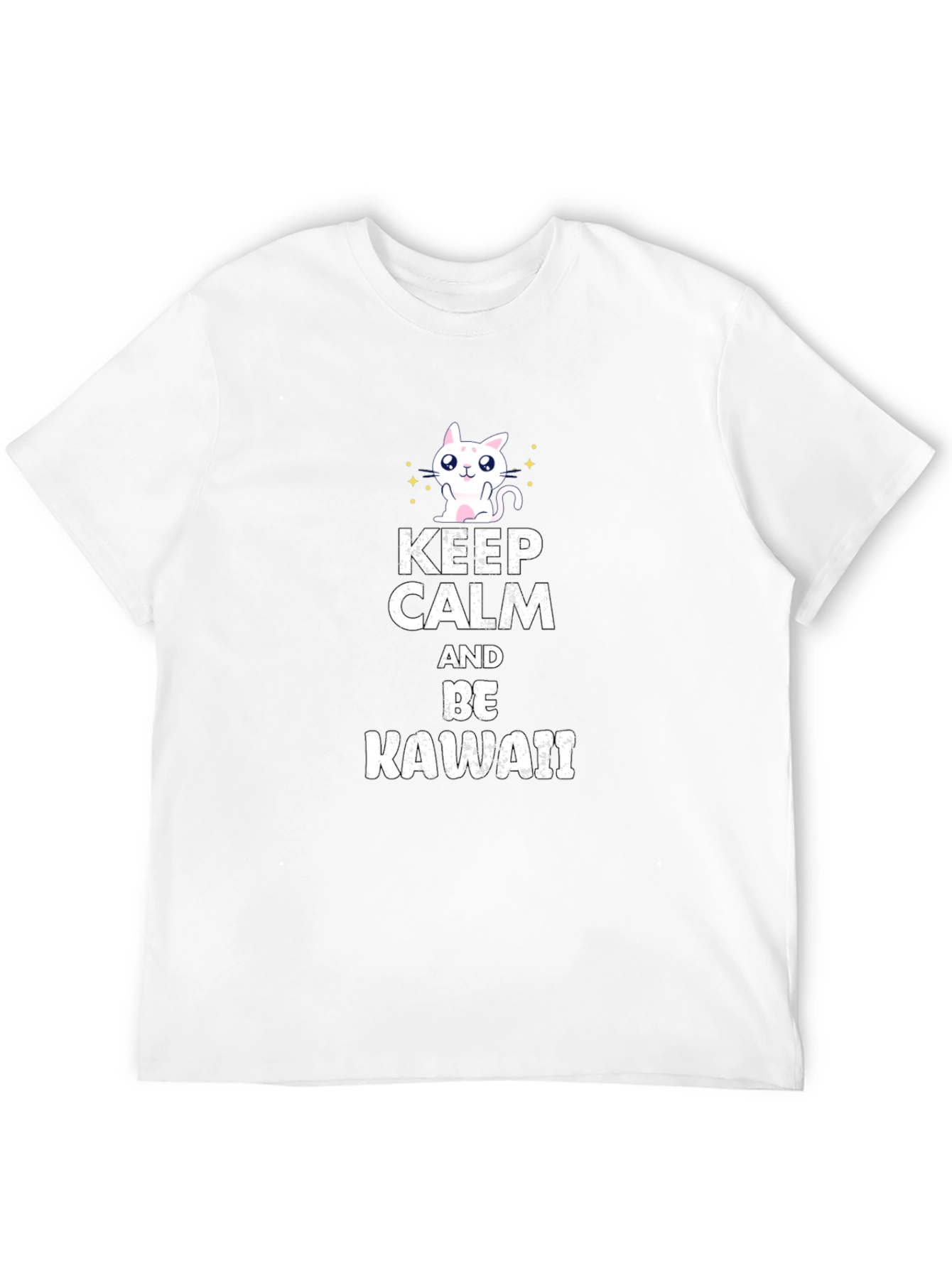 Keep Calm Be Kawaii Black T-Shirt