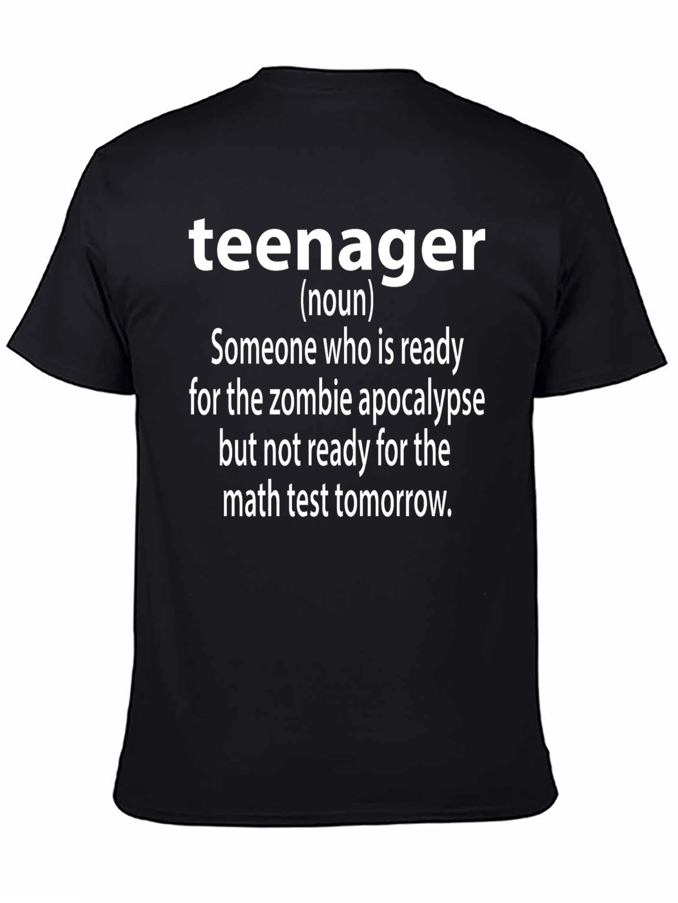 Teenager Zombie Apocalypse T-Shirt - Black