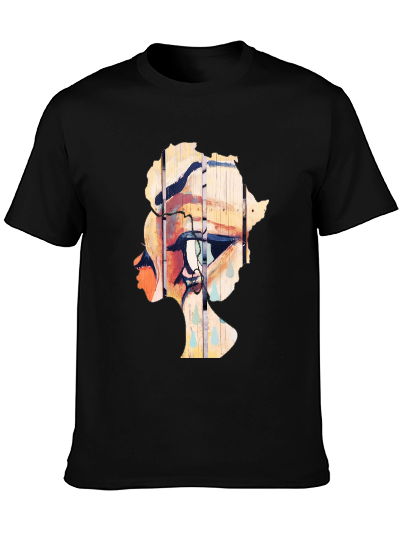 Artistic Graphic T-Shirt - Eye with African Continent Design
