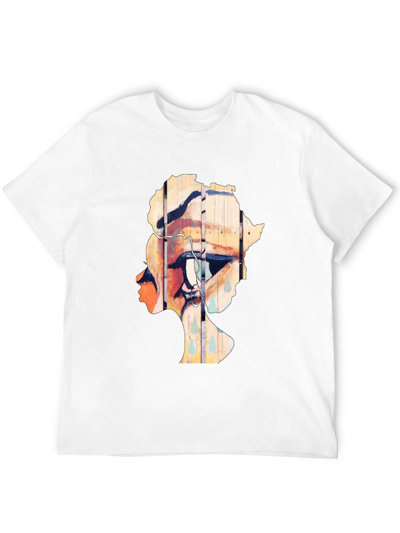 Artistic Graphic T-Shirt - Eye with African Continent Design