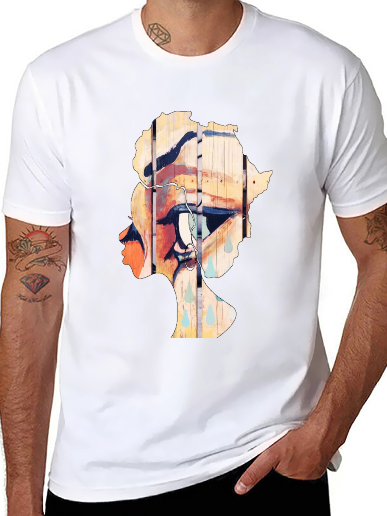 Artistic Graphic T-Shirt - Eye with African Continent Design