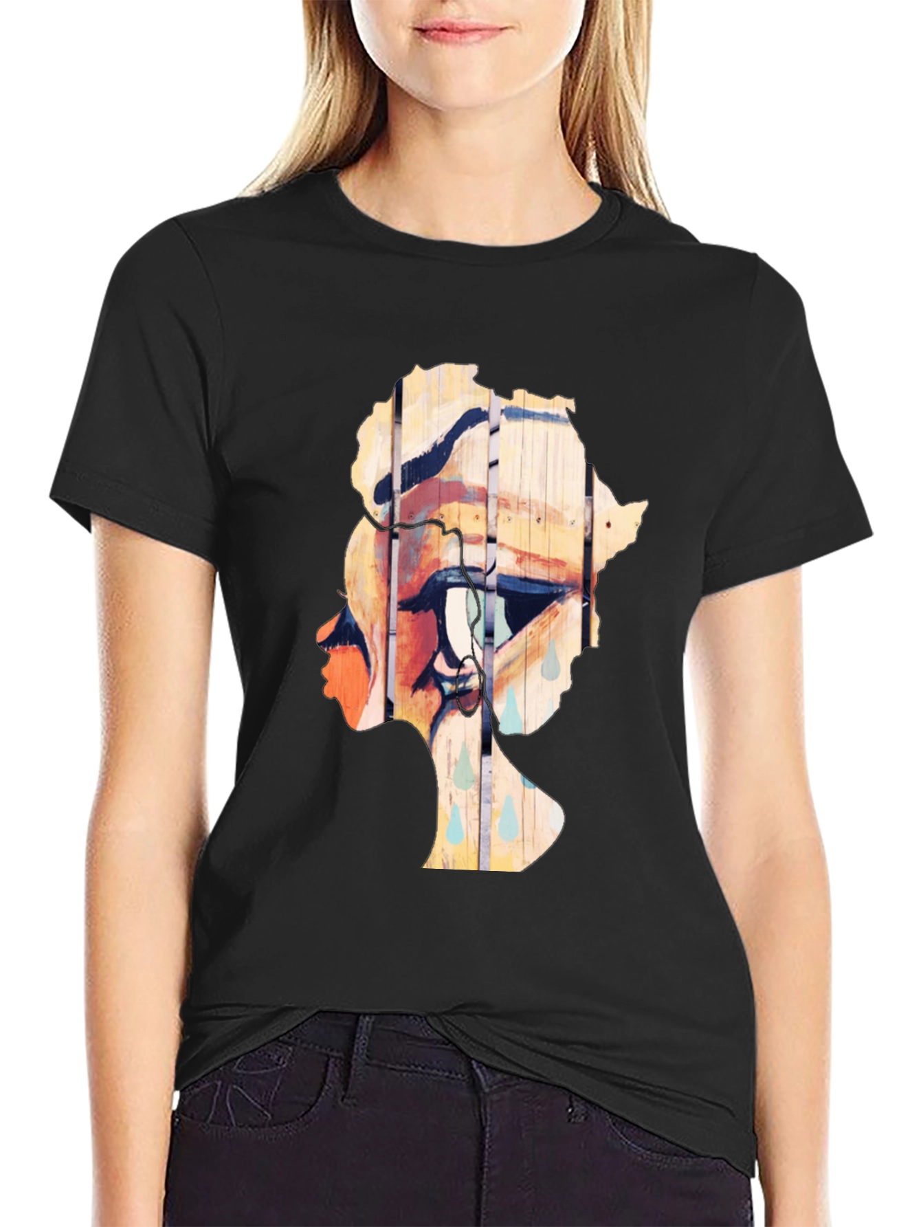 Artistic Graphic T-Shirt - Eye with African Continent Design