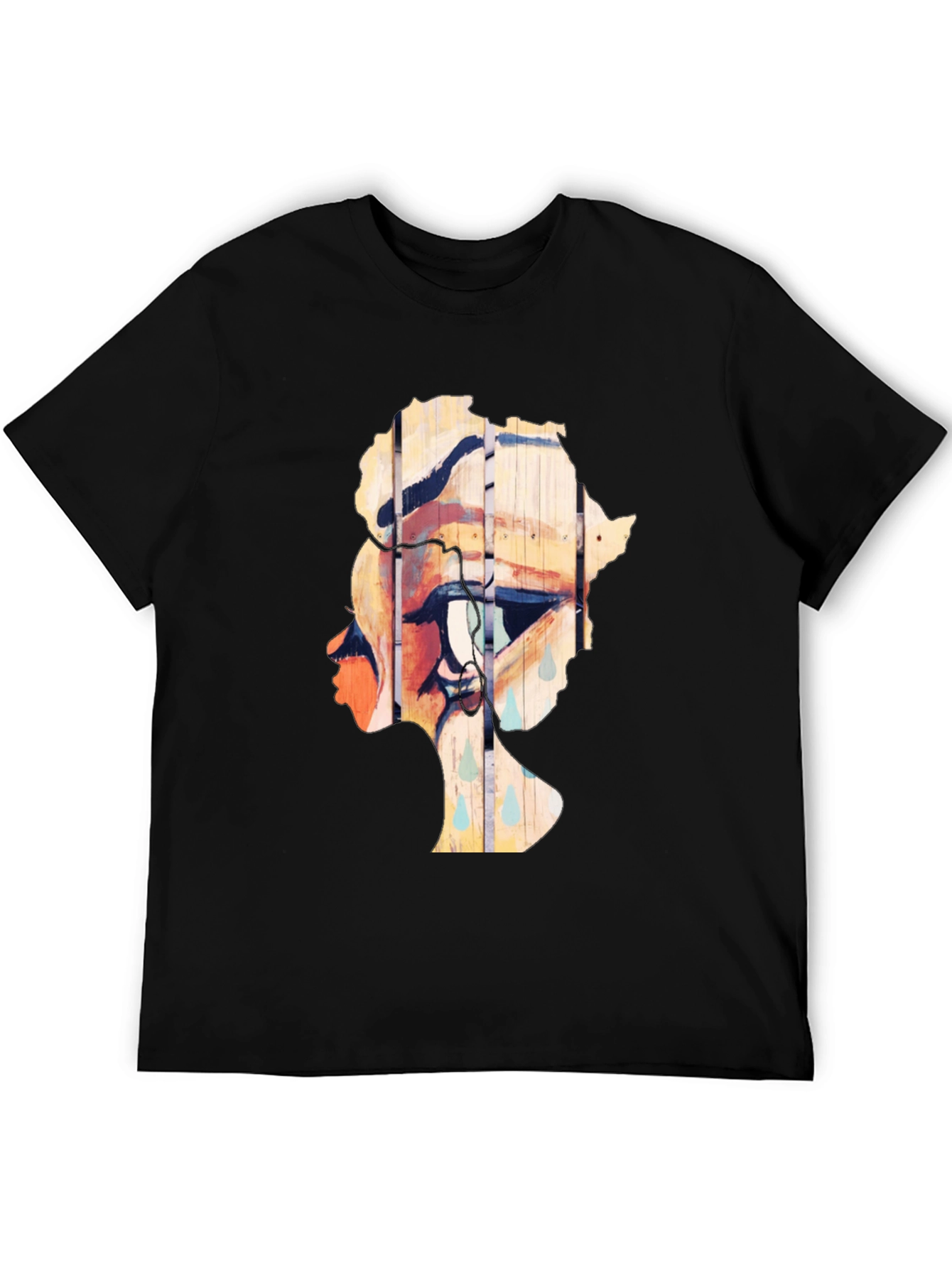Artistic Graphic T-Shirt - Eye with African Continent Design