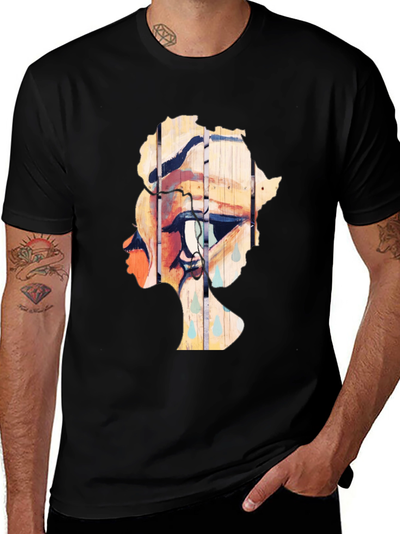 Artistic Graphic T-Shirt - Eye with African Continent Design