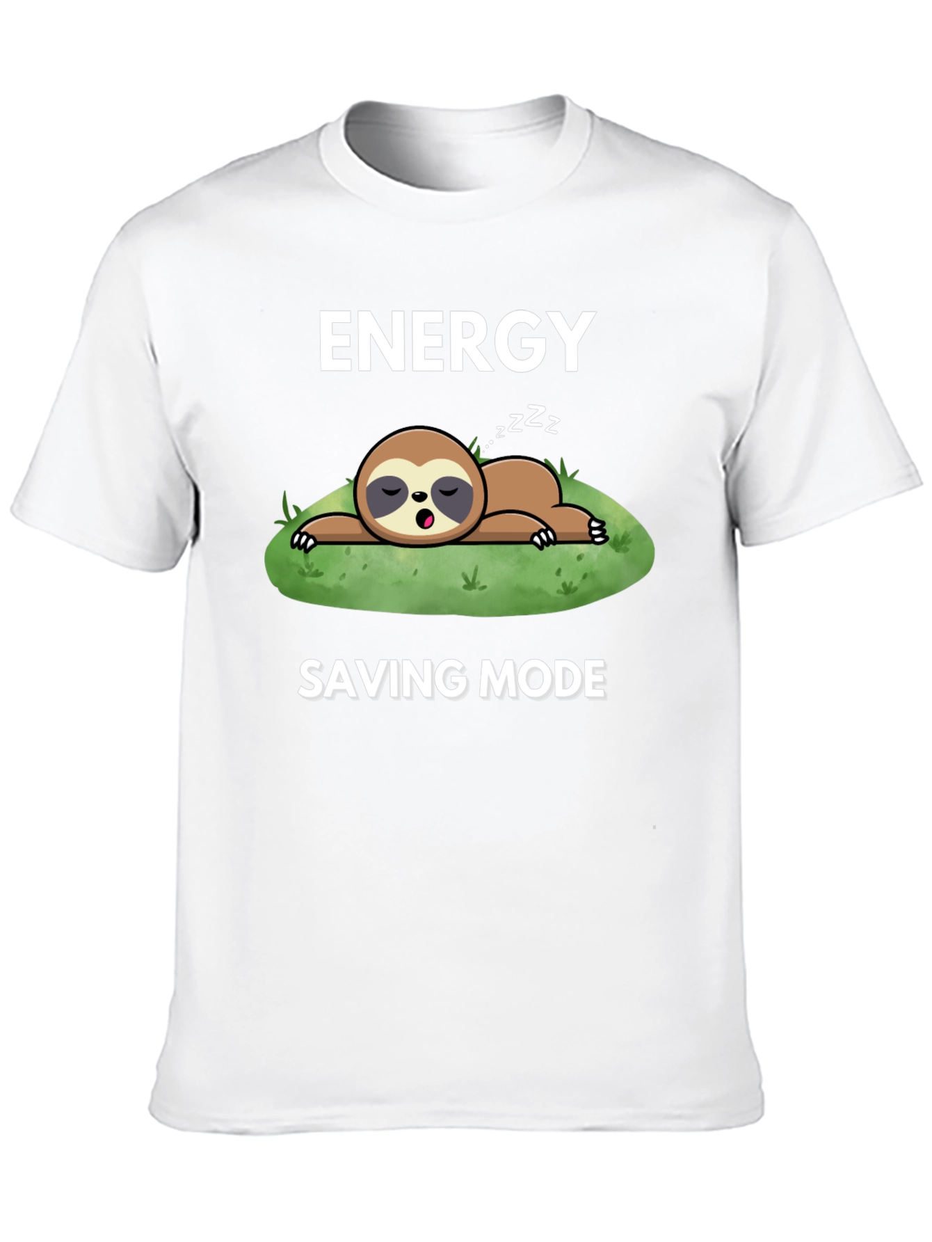 Energy Saving Mode Sloth Graphic T-Shirt