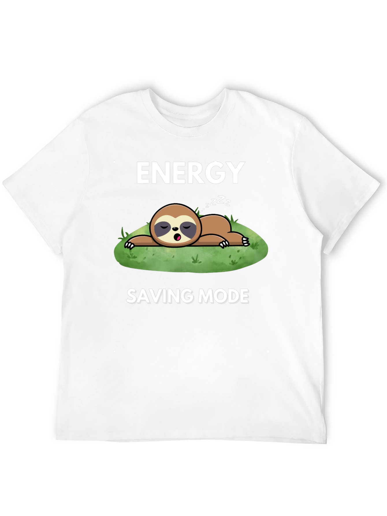 Energy Saving Mode Sloth Graphic T-Shirt