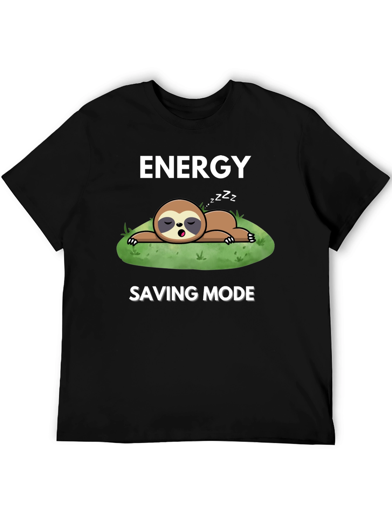 Energy Saving Mode Sloth Graphic T-Shirt