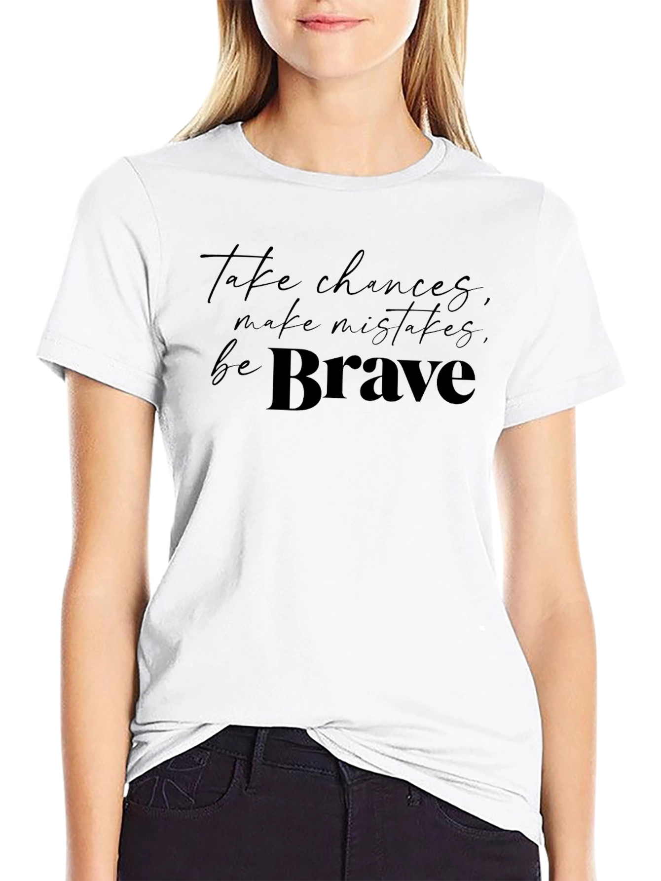 Brave Graphic Tee - Inspiring Black T-Shirt