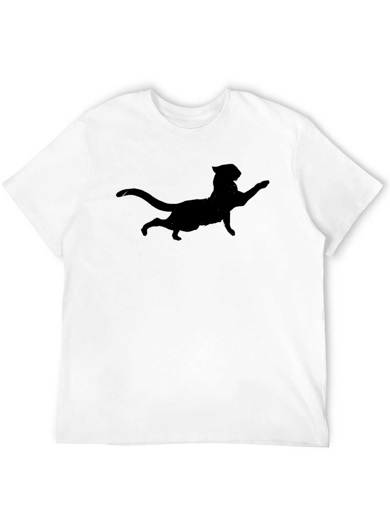 Black Cat Silhouette T-Shirt - Stylish Tee