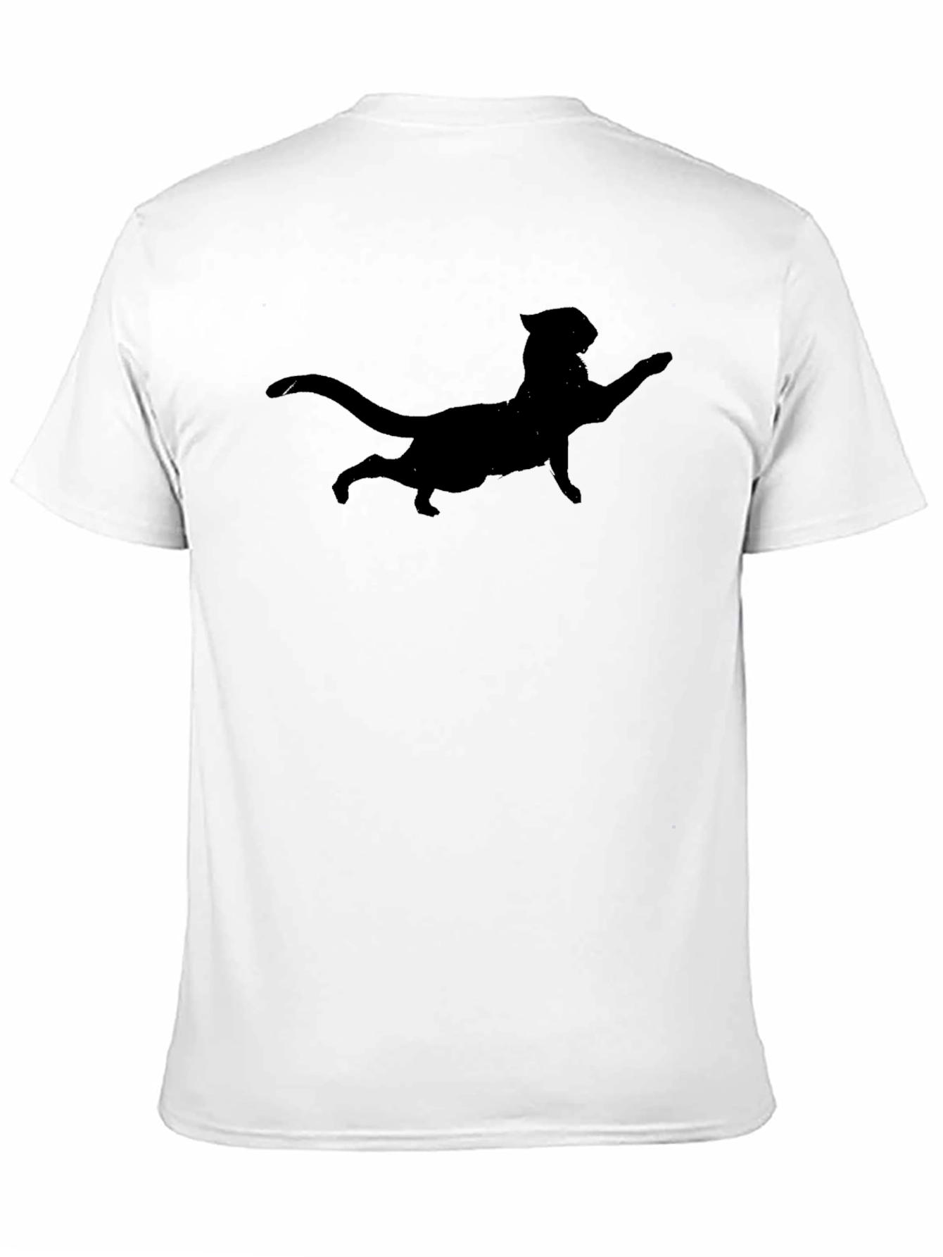 Black Cat Silhouette T-Shirt - Stylish Tee