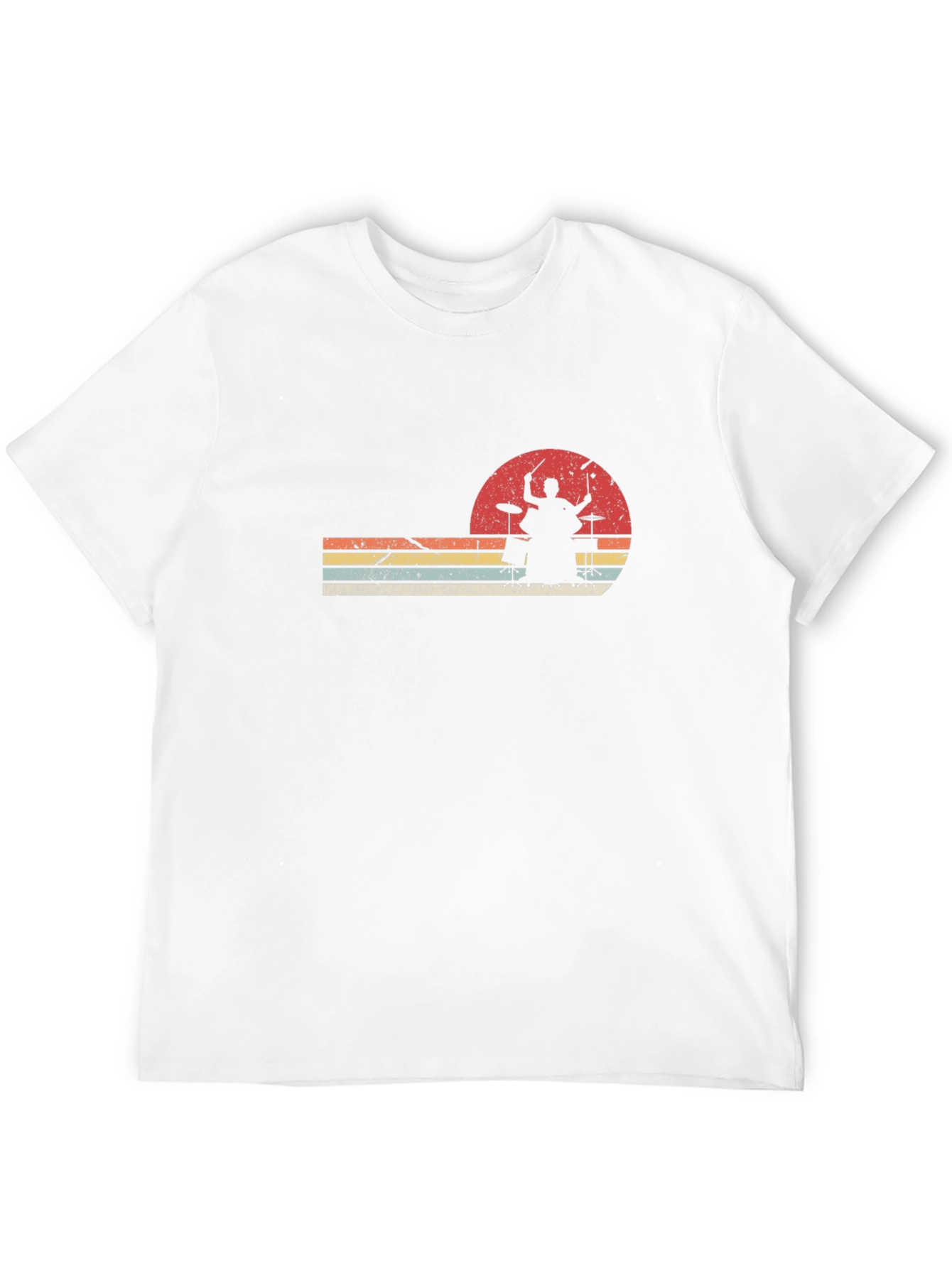 Retro Drummer Silhouette Graphic Tee