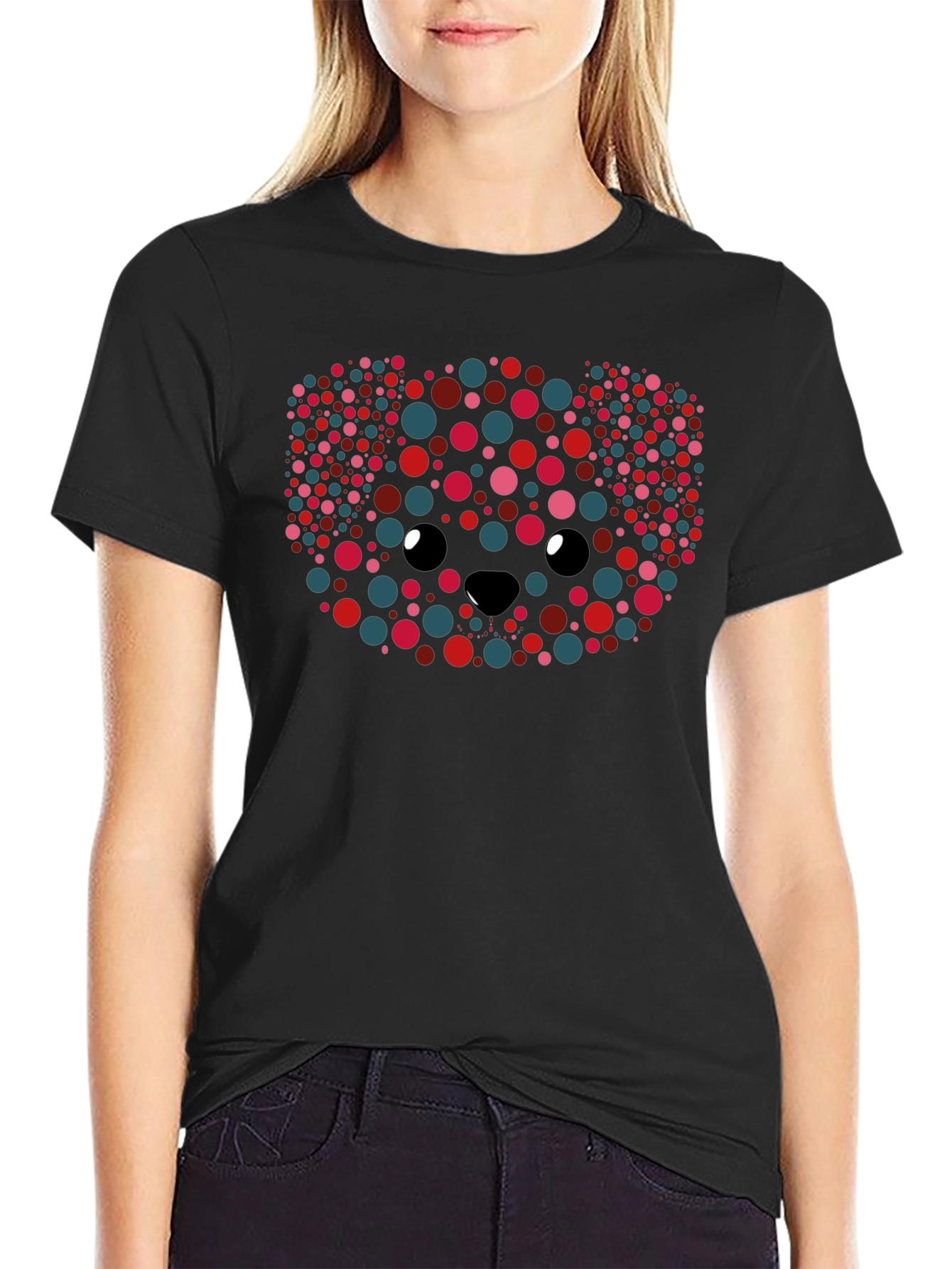 Bear Face Polka Dot T-Shirt