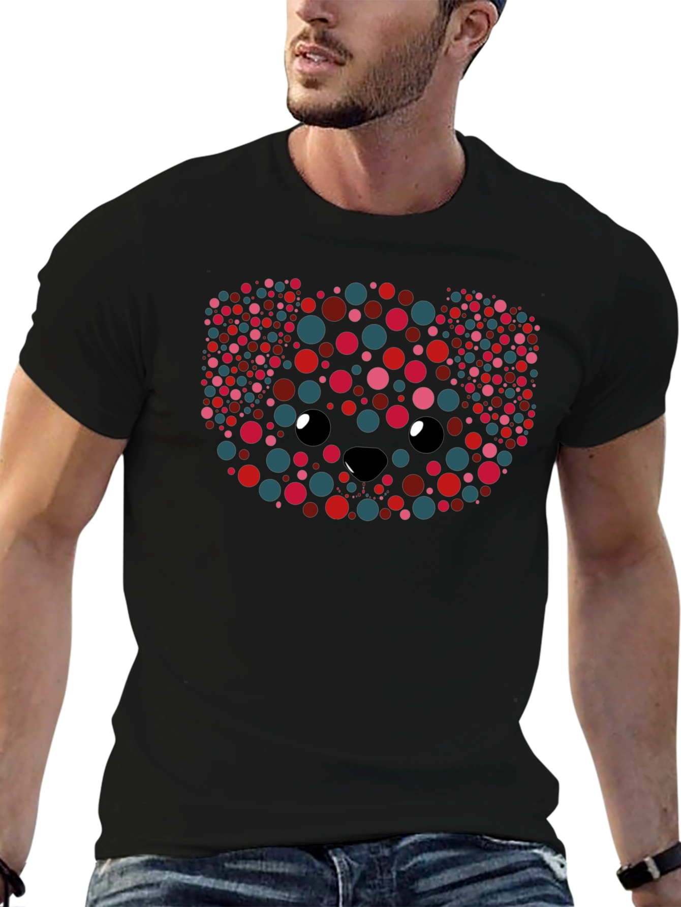 Bear Face Polka Dot T-Shirt