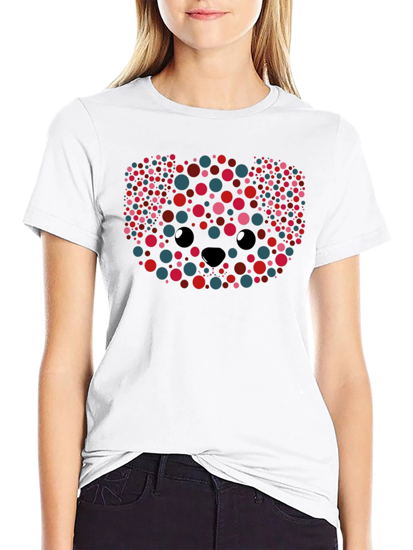 Bear Face Polka Dot T-Shirt