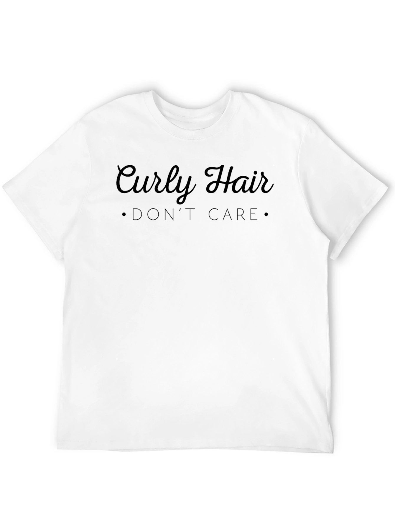 Curly Hair Dont Care T-Shirt - Unisex Cotton Tee