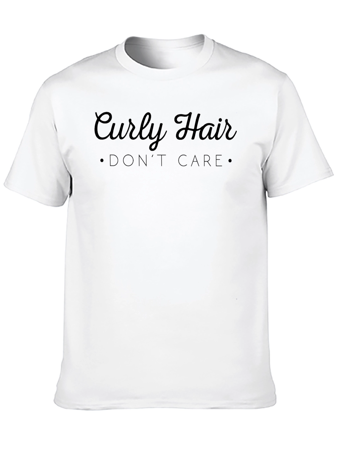 Curly Hair Dont Care T-Shirt - Unisex Cotton Tee