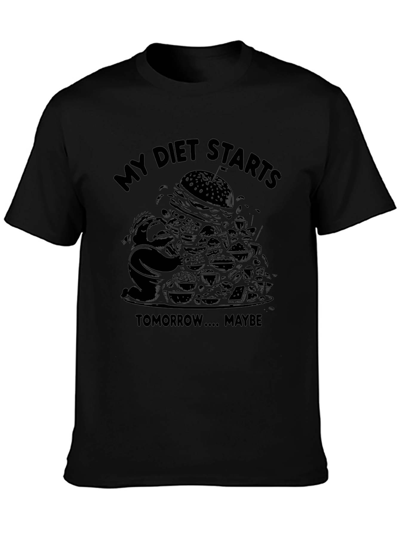 Diet Starts Tomorrow Funny Graphic Tee